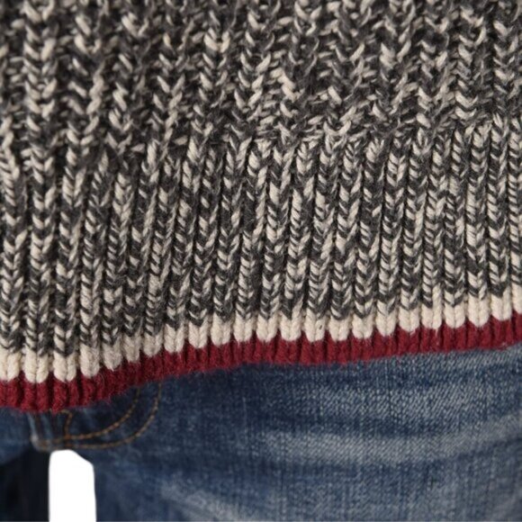 Roots Cabin Knit Oversized Sweater Gray Crewneck Size Small - Picture 3 of 10